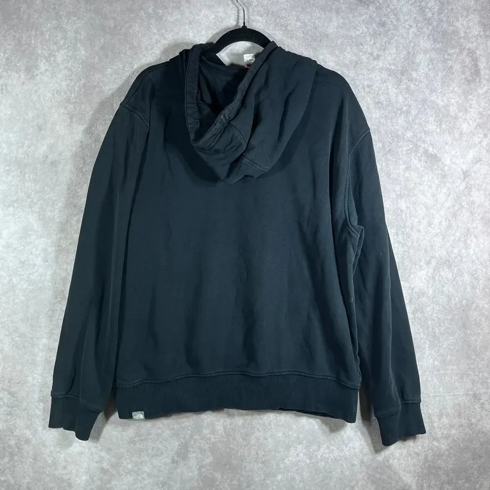 The North Face Hoodie Sweatshirt Mens Size XL Black‎ Logo Print Pullover Outdoor